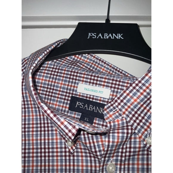 Jos A Bank Tailored Fit Long Sleeve Button Down Shirt Men's XL Plaid - Picture 4 of 11